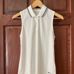Nike Women's White Sleeveless Polo Tank